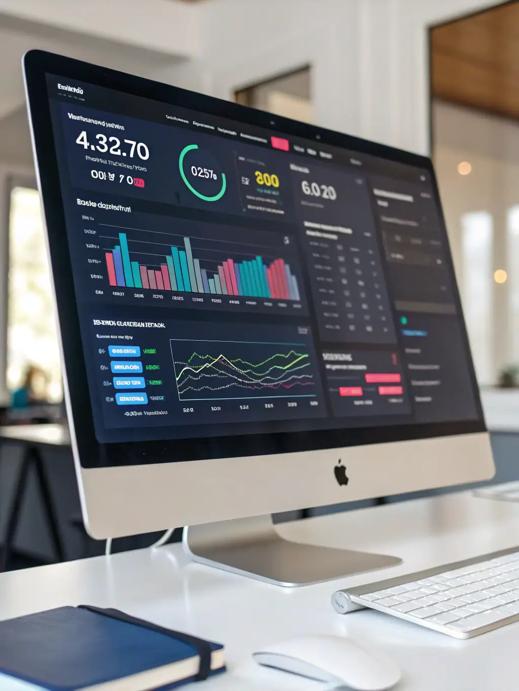 A visual representation of a successful marketing campaign with analytics and performance metrics, illustrating Medsfinder's Campaign Management service.